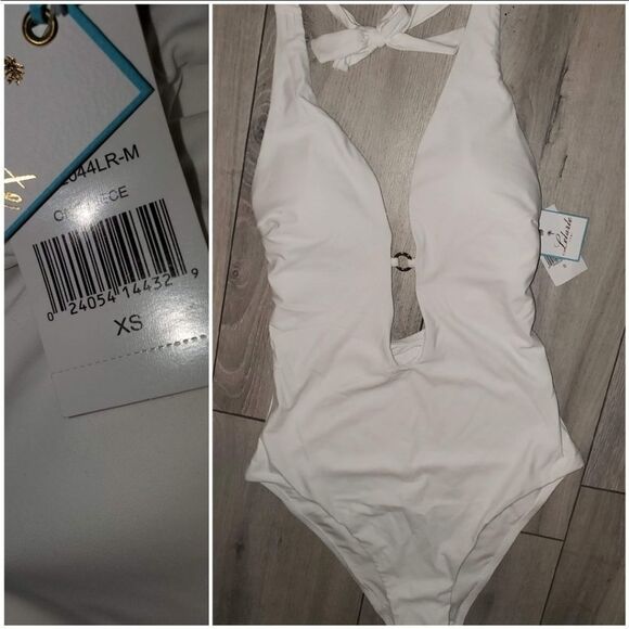 Letarte Laguna white Plunge women's extra small swimsuit - Picture 4 of 4